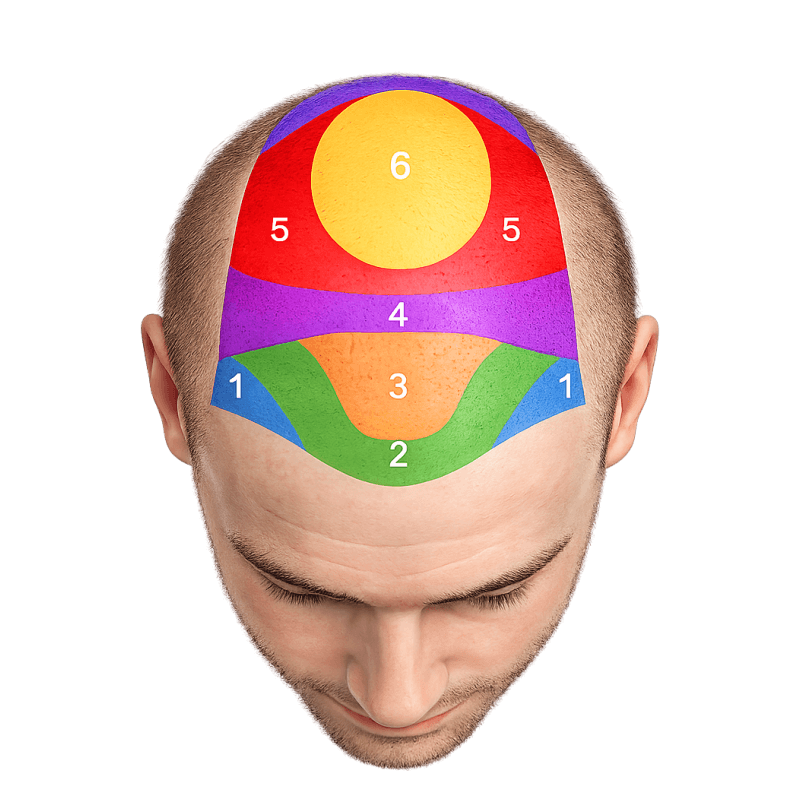 Haartransplantatie per zone
